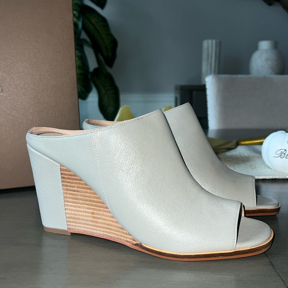 PAOLO LINEA GIAI BLOCK SLIP ON HEELED MULE SANDALS 9.5